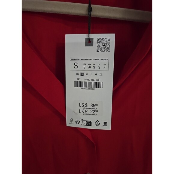 Zara Satin Effect Basic Shirt - S - Picture 7 of 7